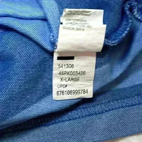 Izod Advantage Performance Stretch Material Short Sleeve Blue Striped Mens Sz XL - Picture 8 of 14